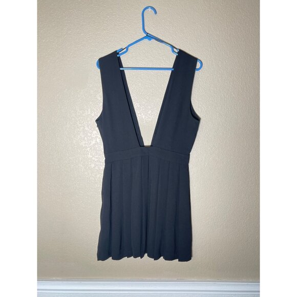 Zara Box Pleat Pinafore Dress Black - Picture 8 of 11